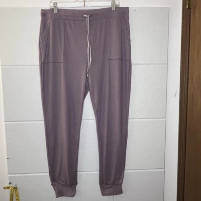 Pantalones de salón para mujer Honeydew talla extra grande XL rosa con cordón cintura elástica Foto 1 de 4