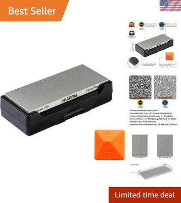 Afilador de piedras de afilar de diamante de doble grano de alto rendimiento con estuche de almacenamiento y guía Foto 1 de 4