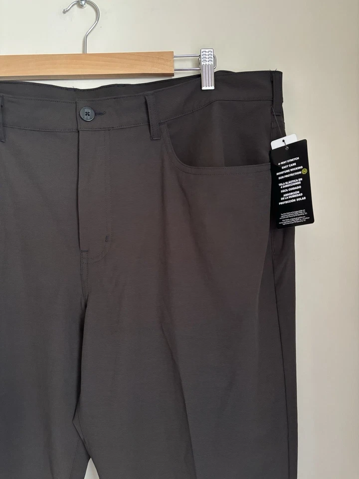 PGA Golf Pants 4Way Stretch Mens 40X30 Flat Front Outdoor Casual Performance NWT - Image 1 of 4