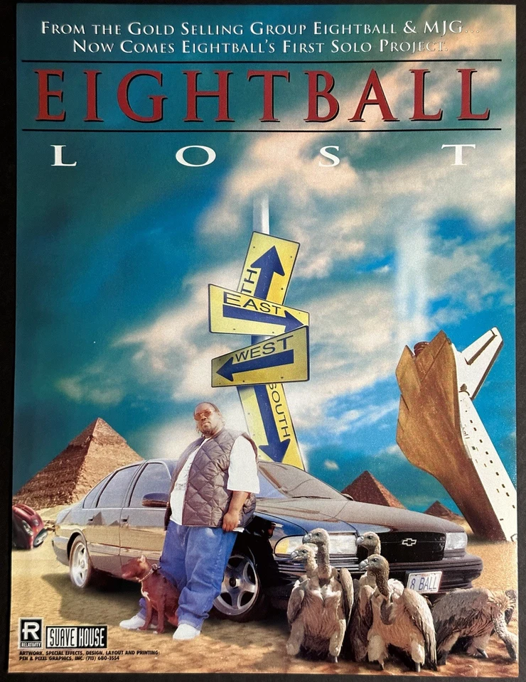 8.5x11 OG Rap Promo Ad Poster Eightball & MJG Lost Memphis Houston Suave House - Image 1 of 1