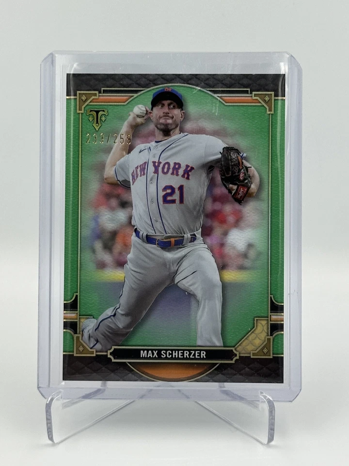 2022 Topps Triple Threads Max Scherzer #91 Emerald # 239/259 Mets MLB - Image 1 of 3