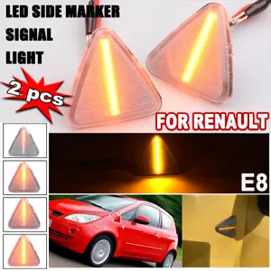 Clear LED Dynamic Side Marker Light Indicator For Renault Kangoo II 2008-2013 - Picture 1 of 9