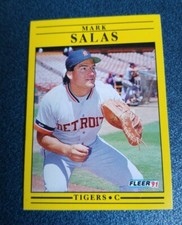 1991 Fleer Baseball Card #350 Mark Salas - Detroit Tigers 