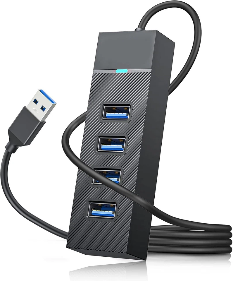 Hub USB 3.0, usb hub da 5 Gbit/s senza latenza, sdoppiatore cavo 1 metro - Immagine 1 di 1