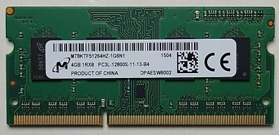NEW Original Dell Inspiron 17-5759 4 GB Memory Module PC3-12800 1600-MHz Micron - Image 1 of 4