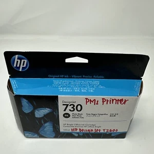 HP 730 Photo Black DesignJet Ink 130ml Cartridge, New Sealed P2V67A JUL 2024 - Picture 1 of 8