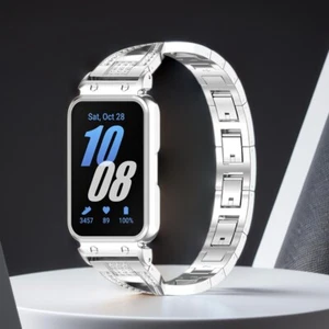 Case+Band Stainless Steel Strap Bracelet for Samsung Galaxy Fit 3 (Silver) - Zdjęcie 1 z 10