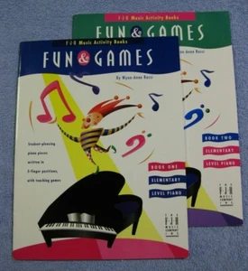 Fun & Games Music Activity Books For Beginning Piano Book 1 & 2 Wynn Anne Rossi - Picture 1 of 3