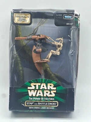 Star Wars Power of the Force Sneak Peek Battle Droid con Stap 1998 Nuevo en caja Foto 1 de 4
