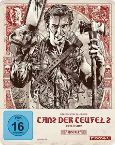 THE EVIL DEAD II 2 *1987 / STEELBOOK / 3 Disc /Campbell* NEW RB (4K UHD) Blu Ray - Picture 1 of 2