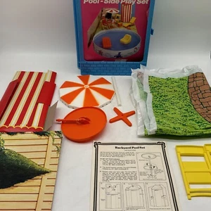 VINTAGE BARBIE SEARS POOL PLAY SET FURNITURE PICNIC Incomplete! For Parts! - Picture 1 of 19