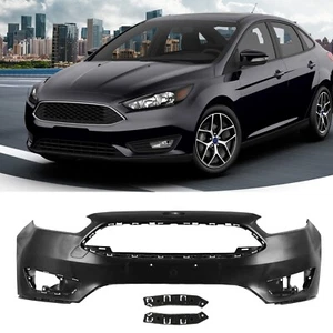 Front Bumper Plastic For 2015-2018 Ford Focus Black FO1000705 - Picture 1 of 10