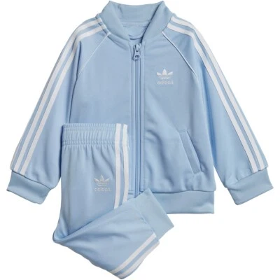 Adidas Infant & Toddler Originals Superstar Track Suit Clear Sky - White DV2827 - Image 1 of 4