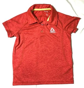 Reebok Short Sleeve Speedwick Polo Shirt Heather Red Boys Size 4 - Picture 1 of 3