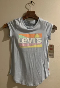 NWT Levi's Girls Light Blue T Shirt Size S. Free Shipping - Picture 1 of 6