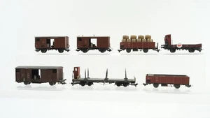 Bemo H0e Konvolut Gedeckte Güterwagen offene Güterwagen . Rungenwagen mit Bremse - Bild 1 von 20