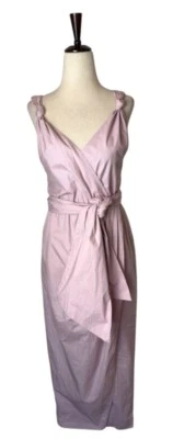 Платье женское Rebecca Taylor 4 фиолетовое однотонное поплин шепот миди вечеринка коктейль - Изображение 1 из 4