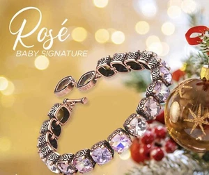 Park Lane ROSE Baby Signature Bracelet Shimmer Crystals  Antique Rose Gold - Picture 1 of 6