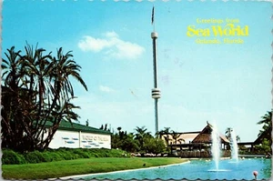 Tarjeta postal Greetings from Sea World Orlando Florida 1992 - Imagen 1 de 2