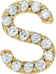 Diamant einzelne Initialen S Ohrring in 14K Gelbgold (0,05 ctw) - Bild 1 von 3