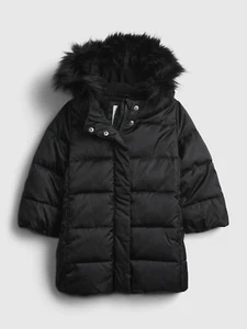 Gap Toddler ColdControl Ultra Max Long Puffer Jacket Size 12-18 M Absolute Black - Picture 1 of 3