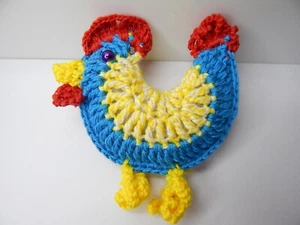 Handmade crocheted chicken, cockerel knitted crochet different color options - Picture 1 of 8