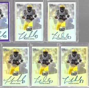 2017 Leaf Metal NFL Draft TRAVIN DURAL Silver Prismatic Auto RC Saints WR - Picture 1 of 1