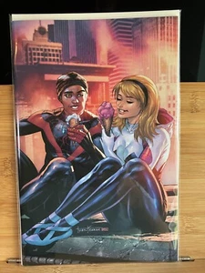 MILES MORALES SPIDER-MAN #25 TYLER KIRKHAM VIRGIN VARIANT GWEN STACY 🔥 MARVEL - Picture 1 of 7