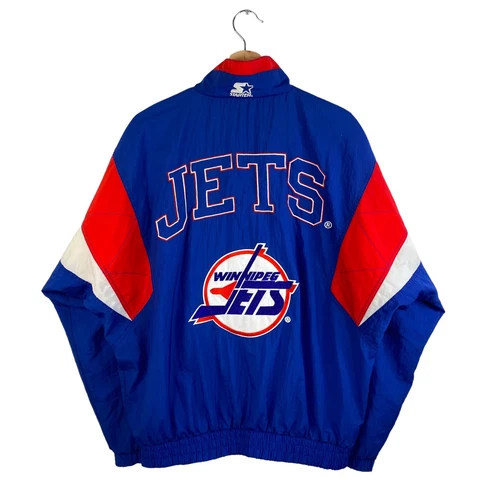 90s Winnipeg Jets Starter Jacket Full Zip NHL Hockey Vintage 90s Retro Sz Medium Cover