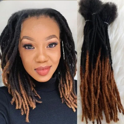 Nuevas extensiones de rastas de cabello humano rizado 100 % cabello humano Foto 1 de 4