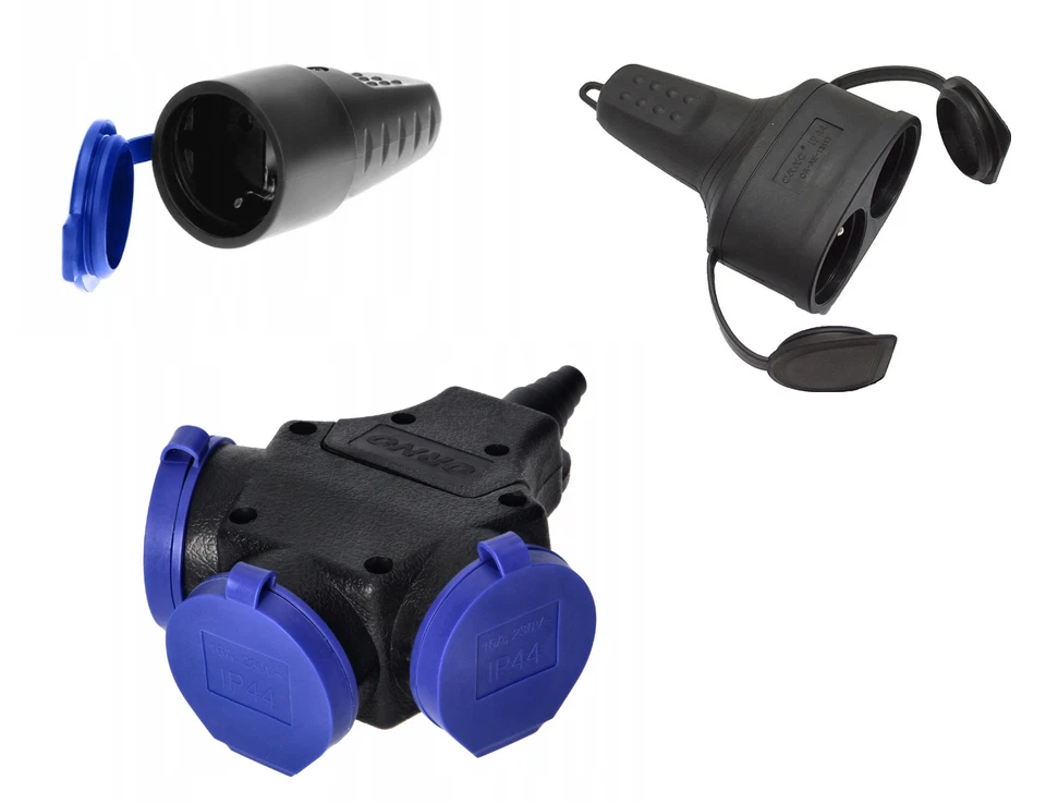 ORNO Steckdose 1- 2- 3-Wege IP44 Kupplung Hängekupplung