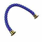 24mm Blue Softline Barrier Rope Wormed In Pink x 3m c/w Brass Cup Ends