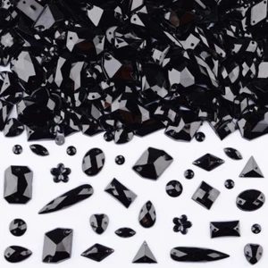 500 Pcs Flatback Acrylic Sew on Rhinestones Sewing Gems Crystal Mixed Shapes Sew - Picture 1 of 7
