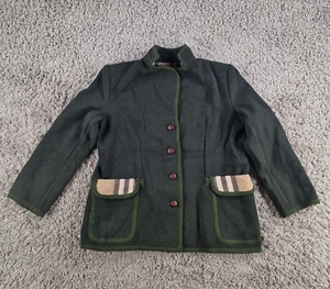 Loden Style Jacket Womens Large Green Nova Check - Picture 1 of 10