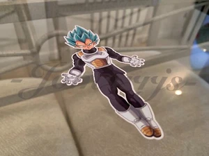 Dragon Ball Z Vegeta (a.) Pegatina azul letrero de vinilo cómic DBZ super saiyans - Imagen 1 de 5
