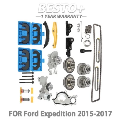 Timing Chain Kit Water Pump 4 Bolt Tool VVT For Ford F-150 2011-2013 2014-2016 - Image 1 of 4