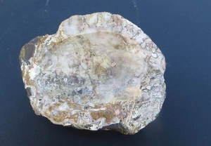 Cenicero de piedra geoda para baratija plato cristal de ágata o similar pulido 10,5 cm - Imagen 1 de 10