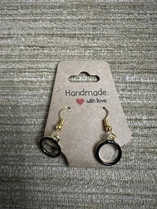 Handmade Dangle hoop Earrings - Picture 1 of 2