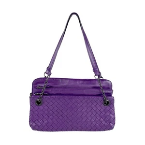 Auténtico Bolso de Mano BOTTEGAVENETA Cuero Morado z5692 - Imagen 1 de 13