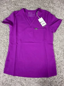 NWT Women’s Figs Raspberry Catarina Scrub Top XXS - Picture 1 of 12