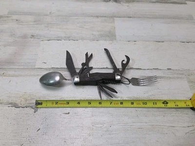 Vintage Hobo Scout Knife 11 Tools Camping  Large - Image 1 of 4