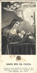 Santino Santa Rita da Cascia - Reliquie Granellini Garten der Wunder 20er Jahre - Bild 1 von 2