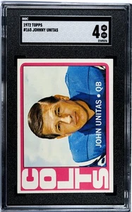 1972 Topps #165 - Johnny Unitas - SGC 4 (Very Good - Excellent) - Picture 1 of 2