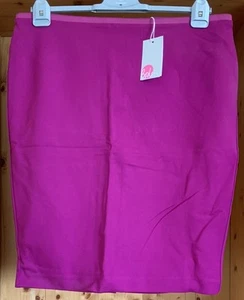 BODEN England knielanger Rock XXL 46 Fuchsia Pink Ponte-Qualität Stretch NEU - Bild 1 von 6