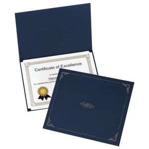 Zertifikatshalter, dunkelblau, Letter-Format, 5 pro Karton (29900235BGD) - Bild 1 von 6