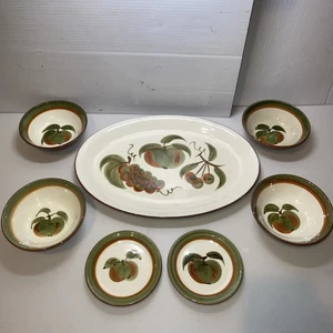 Stangl ORCHARD SONG Chop Plate, x4 bowls 5.5” and x2 desert plates 5” - Picture 1 of 17