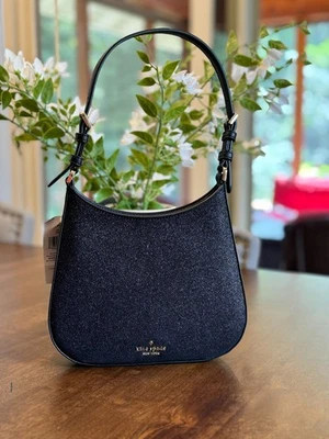 Черная праздничная блестящая наплечная сумка Kate Spade KE461 - Изображение 1 из 4