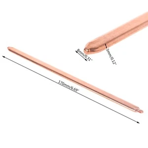 Flat Heat Pipe Flat Heat Pipe Computer CPU Tube 170mm Length 3mm Thick 8mm Width - Photo 1/8
