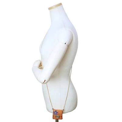 Fendi Pico Baguette Cuentas Auriculares Estuche Cadena Hombro Naranja 7AR845 Caja Sin Usar Foto 1 de 4