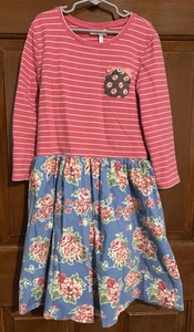 Matilda Jane 435 Mädchen Gr. 12 Kleid rosa Streifen/blau geblümt - Bild 1 von 5